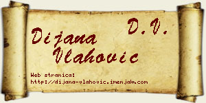 Dijana Vlahović vizit kartica